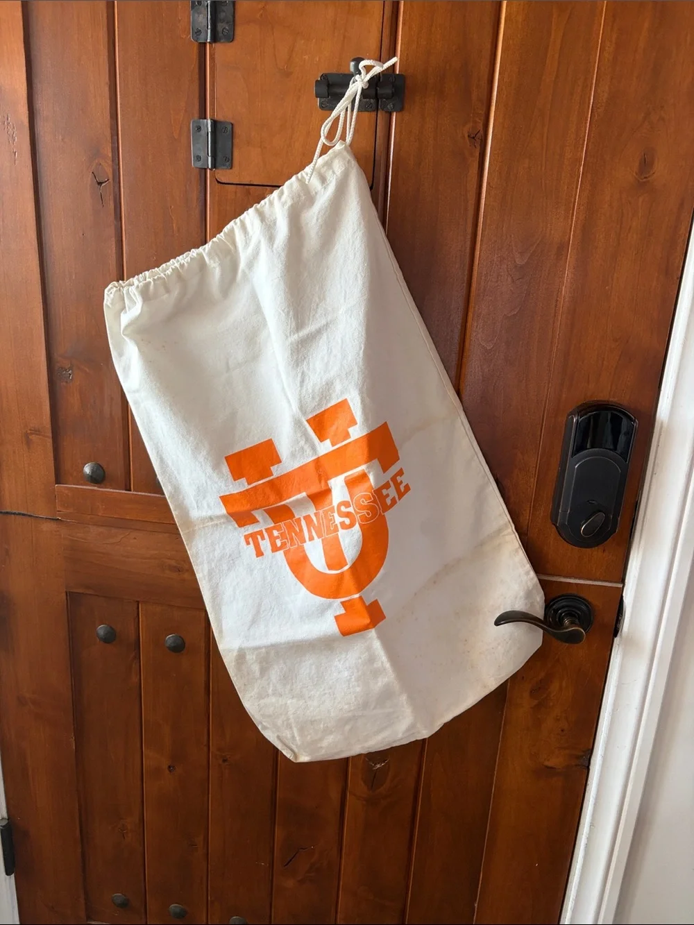 Vintage University of Tennessee Cotton Canvas Drawstring Laundry Bag Knapsack